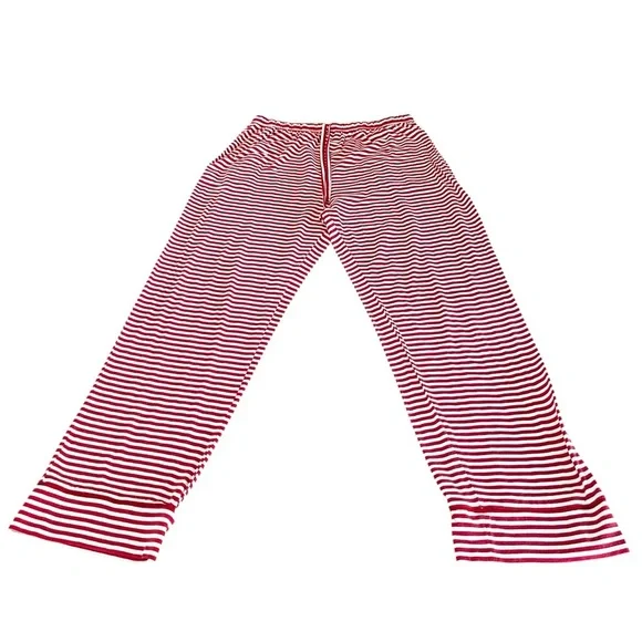 The Cat’s Pajamas Classic Red and White Striped Women's Pajama Set Size Large - Picture 6 of 12